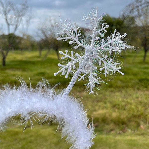 4 st jul dekorativa pannband söta snöflinga hårbågar barn