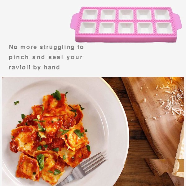 Ravioli Maker Form - Plast Ravioli Bricka - Form för 10 Kvadrat