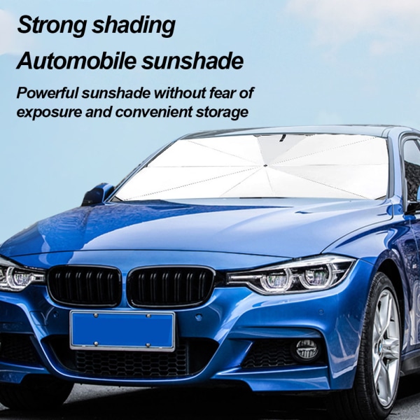 Paraply solskærm til bil | Afspejler UV-stråler og beskytter