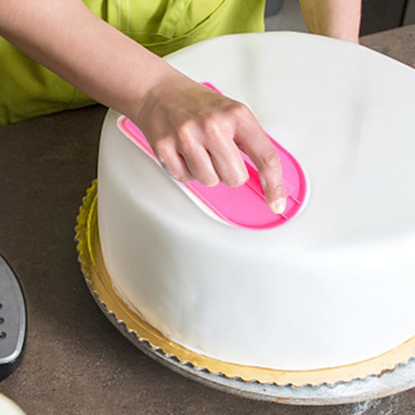 2 stk Fondant Glattverktøy Kake Dekorere Glattere Polerer