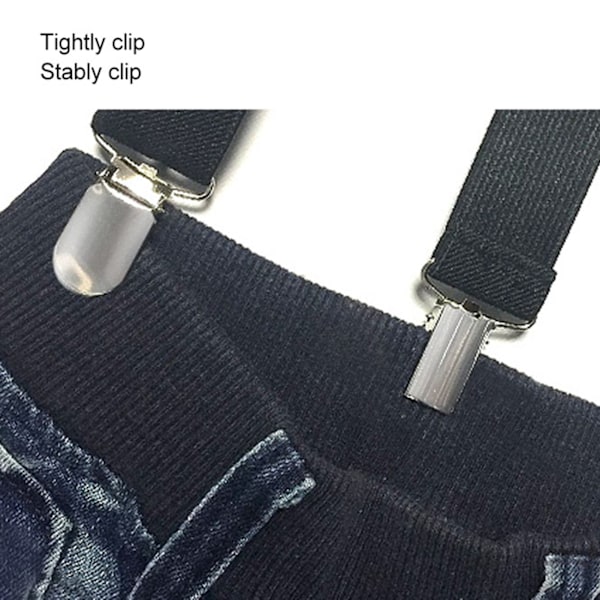 Trousers Shoulder Strap Adjustable Y Shape Black Suspender Clip Shoulder Strap for Children