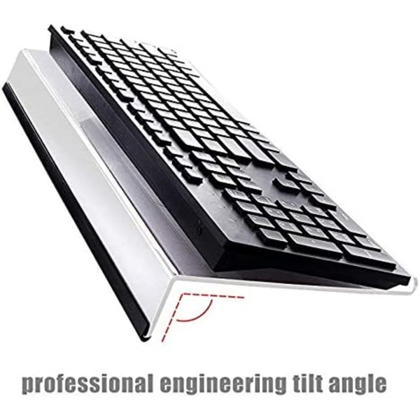 Datortangentbord Stand-Clear akryl tangentbordsbricka med gummi