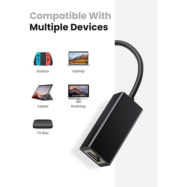 Ethernet-adapter USB 2.0 til 10 100 nettverk RJ45 LAN kablet