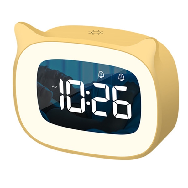 Creative cartoon children's night light alarm clock, bedside sof