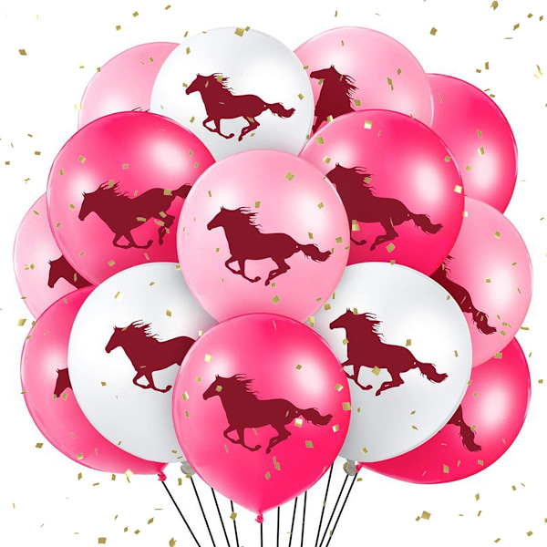 Cowboy Festartiklar, Western Party Hästballonger Med Starka Färger, Hållbar 12 Tum Latex, Perfekt För Hästkapplöpningstema Dekor, 36 Stycken, Enkel
