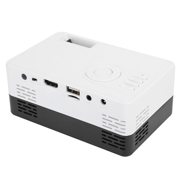 1080p Full High Definition Portabel Mini Projektor Smart Hemmabio Svart Vit 100‑240V US-kontakt