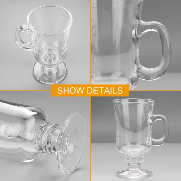 Kaffe Mugg, Glas Muggar Med Handtag, Genomskinliga Koppar Med Handtag, Glas