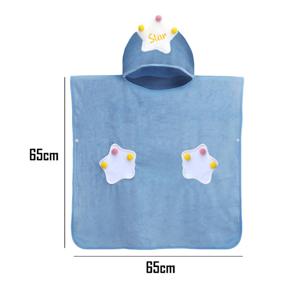Mjuk bomullsslinga med huva badhandduk med hatt bad/pool/strand