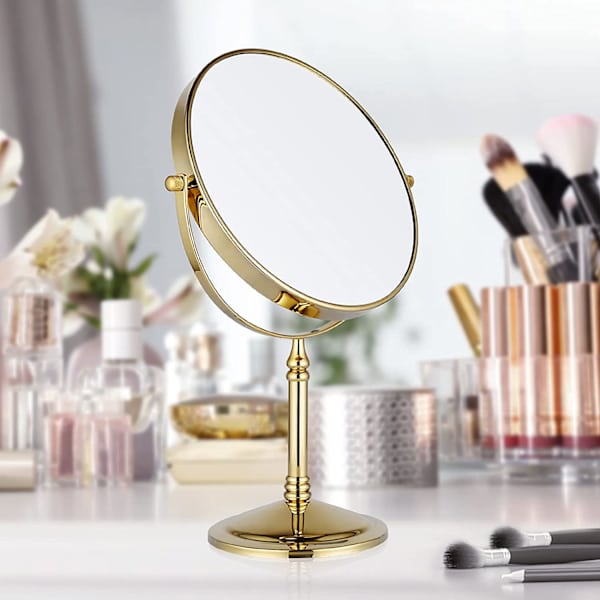 Fristående bordsmakeup spegel 8 tum dubbelsidig 1x 3 X