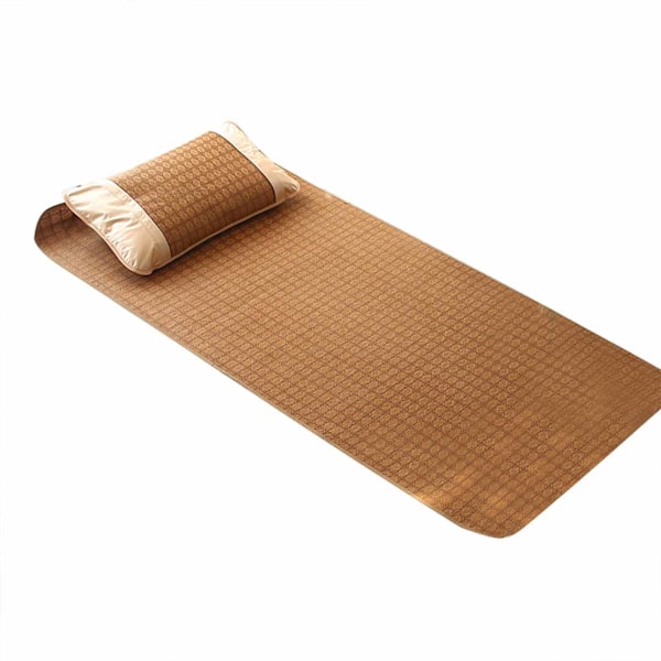 Hjemmetekstil Rattan Matte Grid Fitted Sheet Set Sommer Kjølig Sengeteppe (80*195cm Putevar*1)