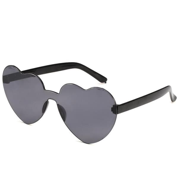 Retro hjerteformede solbriller dame overdimensjonerte UV400 Bru Brun one size