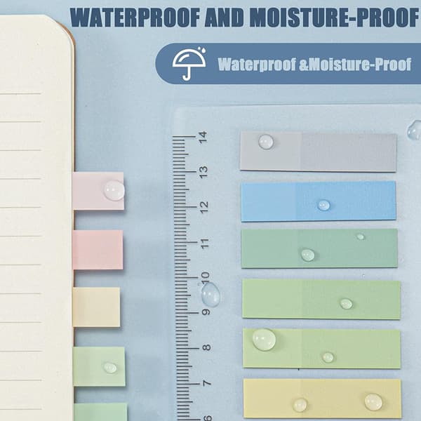 4-pack 800 st Sticky Index Tabs Sidmarkörer, Skrivbara Transparenta