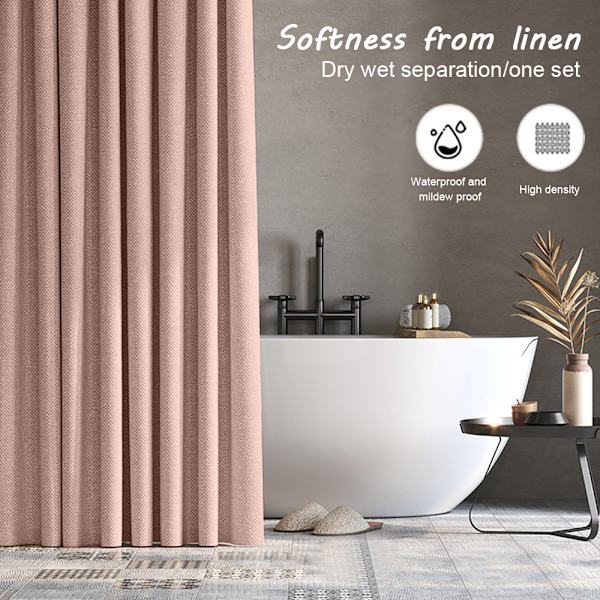 Perforeringsfri hengende gardin og imitert lin polyester