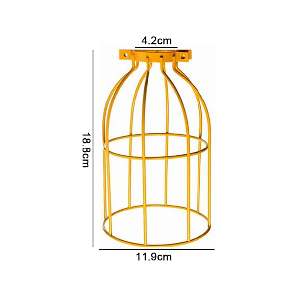 Jernkunst liten fuglebur lampeskjerm, retro jernkunst bordlampe la
