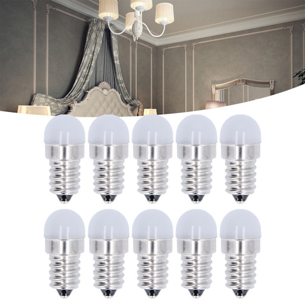 10 kpl E14-polttimoa, energiansäästöinen lämmin valkoinen valo LED-pienet polttimot kattovalaisimeen seinävalaisimeen 500lm 1,5W 24V