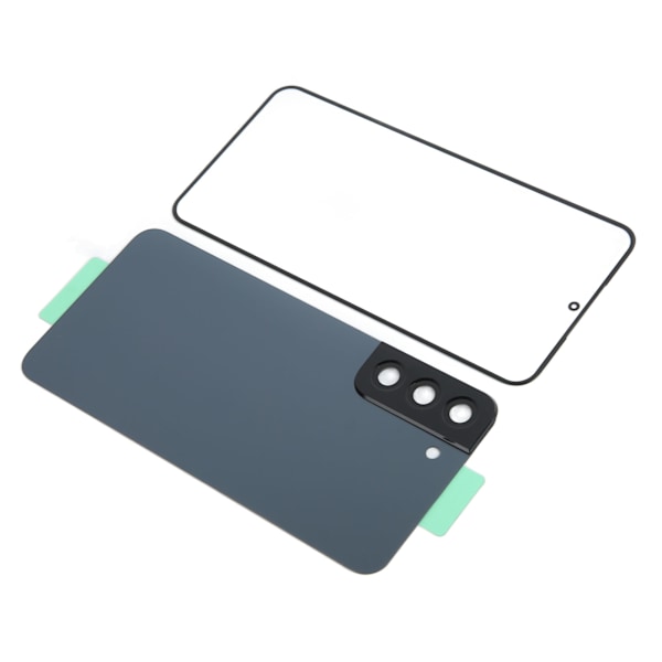Smartphone Yttre Skärm Baksida Glas Skydd med Kameralins Mobiltelefon Glas Skydd Hölje Dörr Kit för Samsung Galaxy S22 Plus Grå