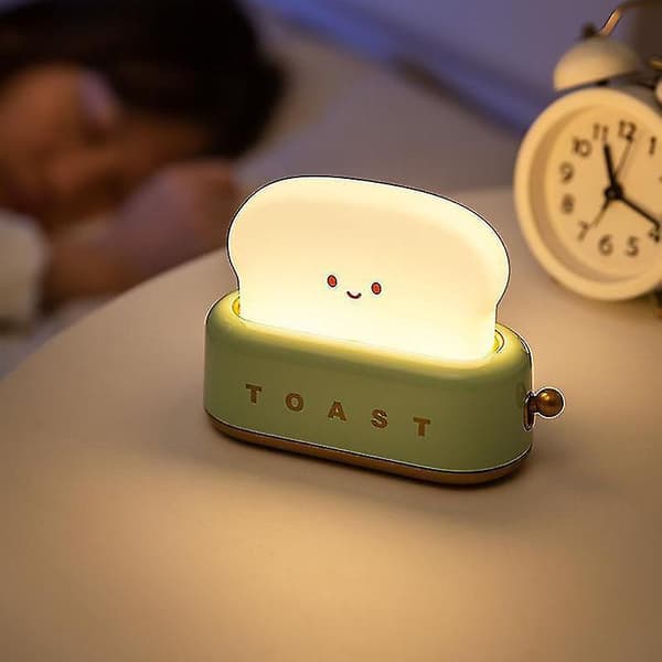 LED brødmaskin nattlys USB oppladbart dimbart nattbordslampe Hy