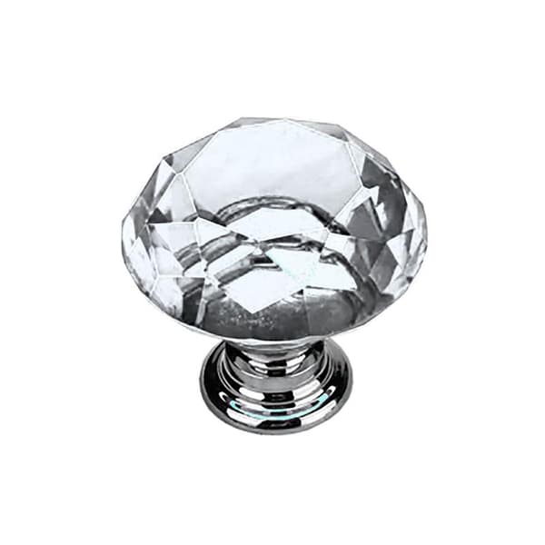 Knopper 2-pak - Diamant / Krystal med sølvfod Silver silver