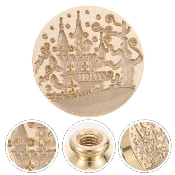 Messinghovedforseglingsstempel til Halloween voksseglstempelhoved gyldent