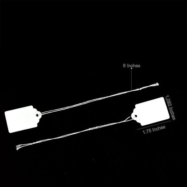 100 kpl hintalaput nauhalla - hinnoitteluun - 1,75 x 1,093 tuumaa