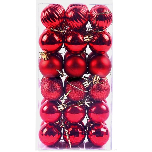 Julbollsprydnader, splittersäkra juldekorationer Red