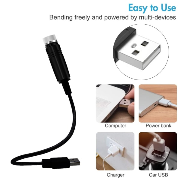 USB-nattlampa stjärnprojektor nattlampa dekoration för
