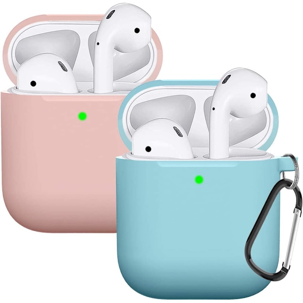 AirPods-fodral, heltäckande skyddande silikonfodral för AirPods-tillbehör