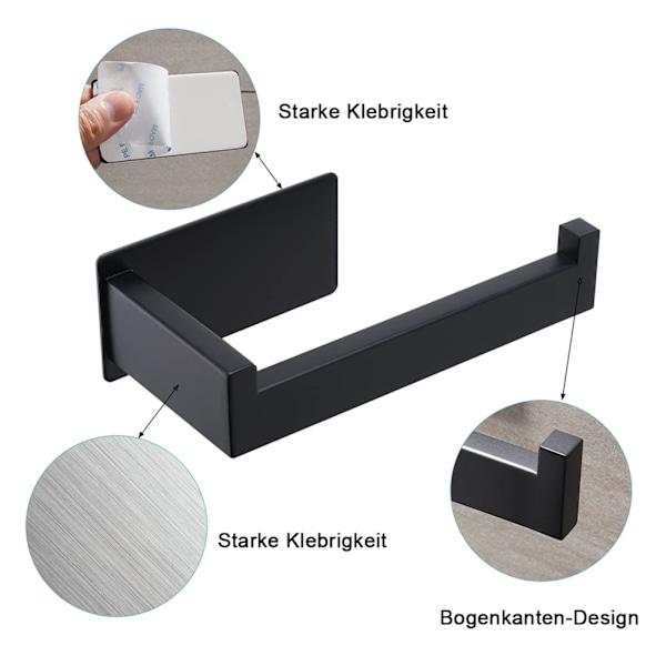 WC-paperiteline ilman porausta, WC-paperiteline, itseliimautuva 304 SUS ruostumaton teräs WC-paperirullan pidike kylpyhuoneeseen ja keittiöön,