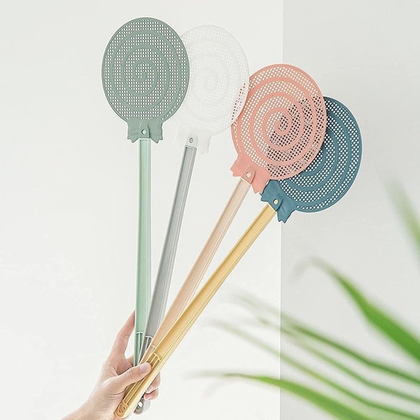AWINJOY 4-pack flugsmällare, starka, hållbara, flexibla med långt handtag