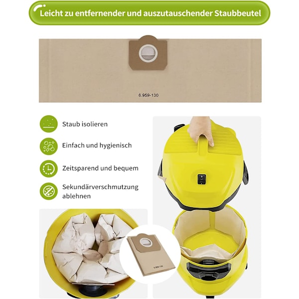 Pölynimurin suodatinpaperipussi - 10 kpl