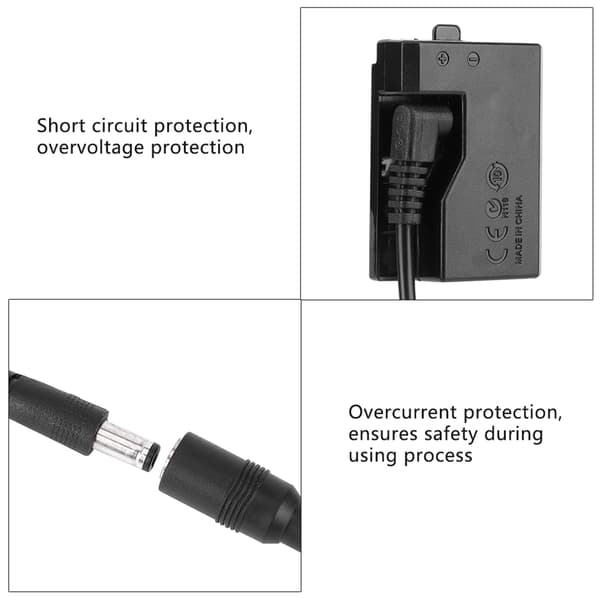 USB til ACK-E10 full dekoding dummybatteri for Rebel T3/T5/T6/T7/T100 kamera