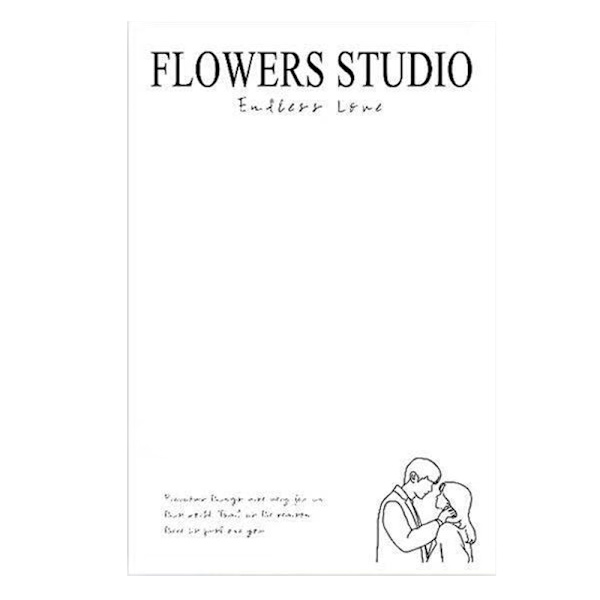 Brev Blomster Inslagpapper 20 ark Presentförpackningspapper
