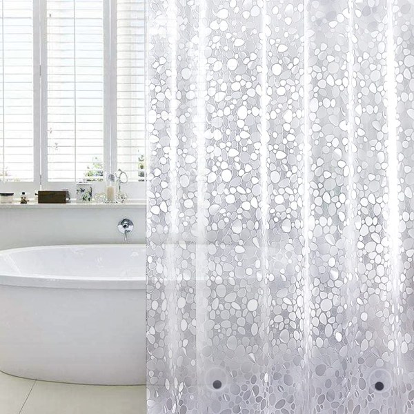 Home-Antimould-Shower-Curtain-With-Weight-Magnet-Below-Waterproof