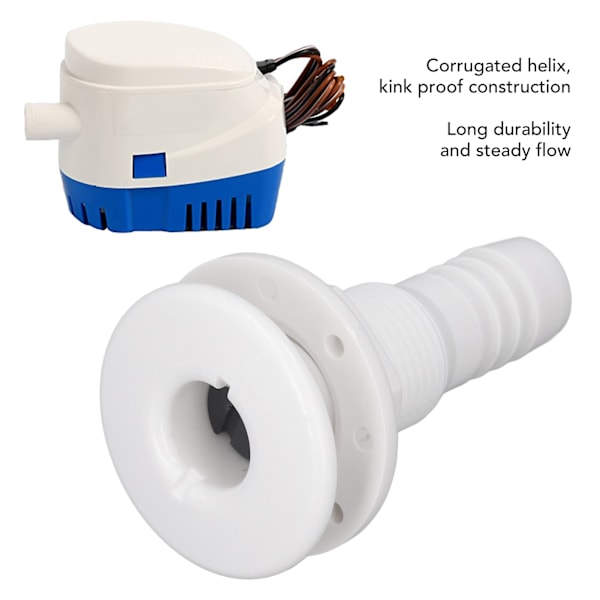3/4 tommer Bilgepumpe Monteringskit med 6 fod PVC Slange Rustfri Kinkfri Konstruktion til Marine Båd Yachter