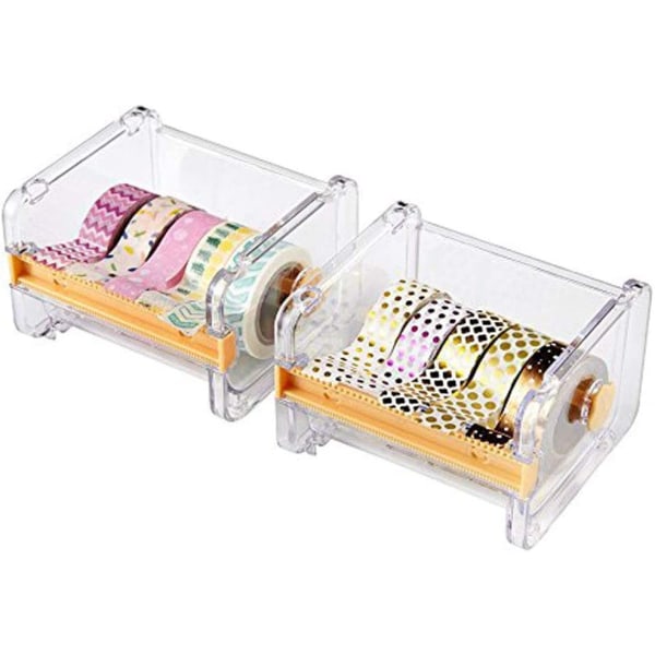 2 st Washi Tape Dispenser Cutter, Rullbandshållare Organizer, Mask