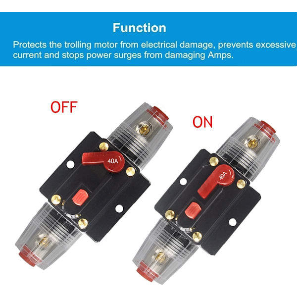 30A 40A 50A 60A 80A 100A 150A Audio Kretsbryter Auto Bil Ste
