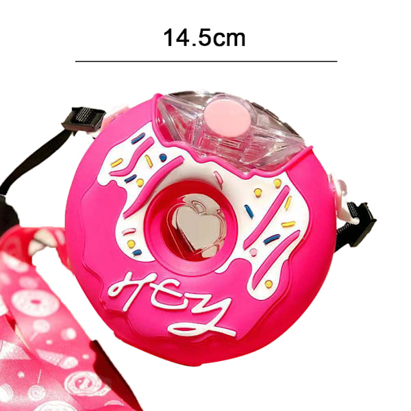 380 ml Donut-vannflaske med sugerør for barn, drikkeflaske for småbarn