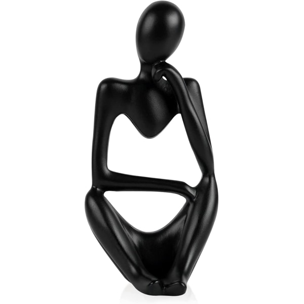 Musta hartsi Thinker Style abstrakti veistos patsas keräily