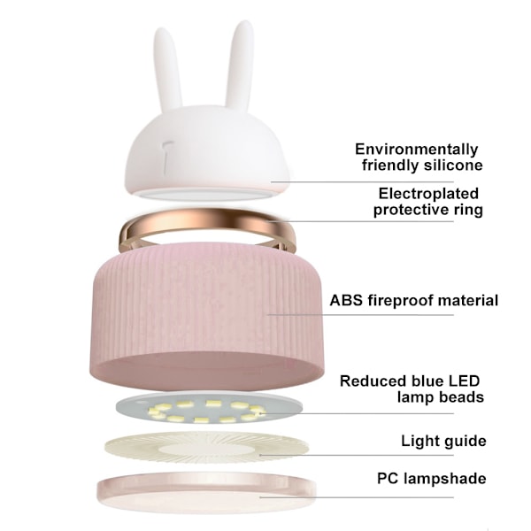 Usb-ladet lampe led-lampe Studenter leser søt lampe