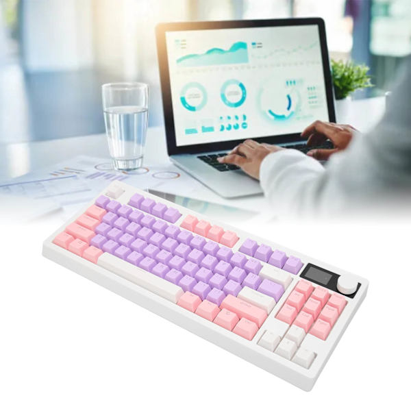 Gaming-tastatur USB kablet 3-modus tilkobling 16 lyseffekter Hot Swappable mekanisk tastatur for datamaskin