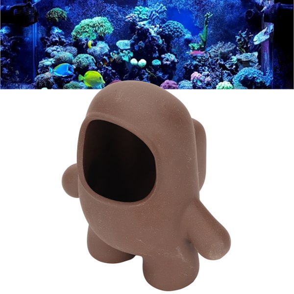 Akvarium Keramikk Gjemmested Naturlig Multifunksjonell Fisketank Gjemmested Hule Gjemmested for Småfisk og Reker Cichlid ST113 Gjemmested