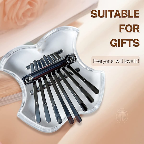 Mini Kalimba 8 tangenter Tommelfingerklaver Sød Bærbar Fingerklaver Træ