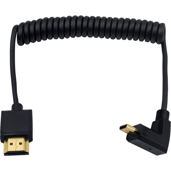 Micro HDMI till standard HDMI-kabel, Micro HDMI till HDMI spiralformad kabel,