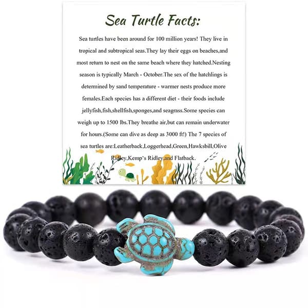 Trackingarmband för havssköldpaddor, elastiskt, stöder Sea Turtle Conservancy, en storlek passar de flesta för män och kvinnor