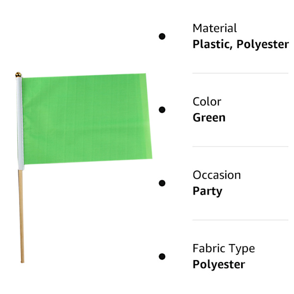 20-pack med små flaggor på pinne, enfärgade DIY-flaggor för fester