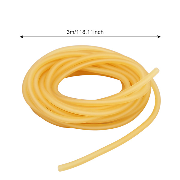 1 / 3 / 5M Natur Latex Slungor Rör Elastiskt Mjukt Rörband för Jakt Skytte (3m)