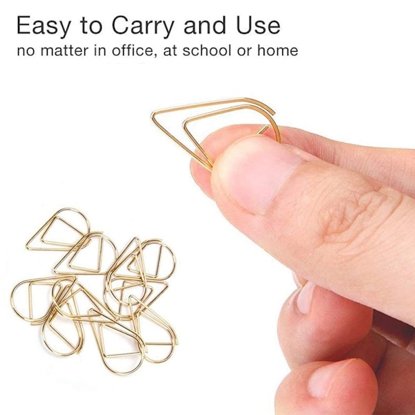 100 stk. papirclips, holdbare og rustfrie papirclips, ideelle