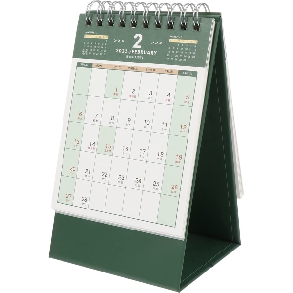 Mini Skrivbordskalender 2022 - Stående Flip Kalender Skrivbord/Väggkalender