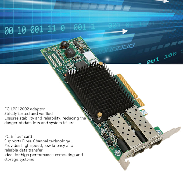 LPE12002 R7WP7 8Gb SFP+ PCIE-sovitinkortti, jossa on kaksi SFP+-porttia, pienen latenssin FC-kuituadapterikortti datansiirtoon