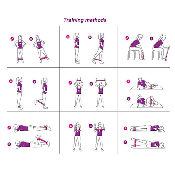 Motstandsbånd, treningsbånd for kvinner og menn, 5